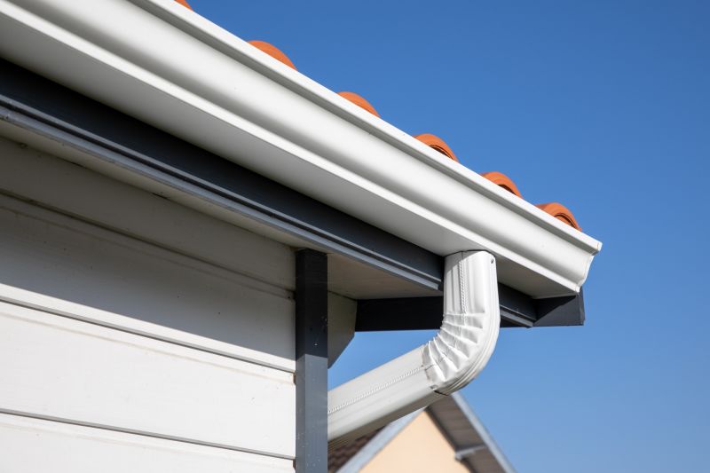 Finished gutter system with downspouts
