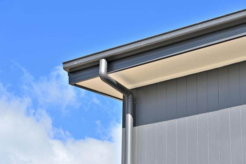 Gutter installation on a commercial building